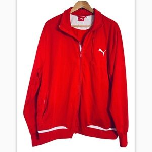 Puma Iconic Track Jacket. Men’s XL Red And White.